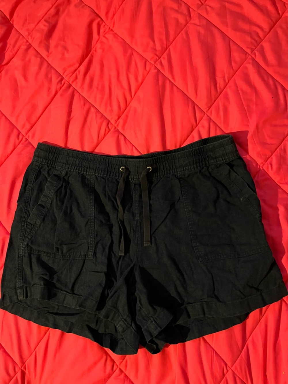 Nautica Black Drawstring Cargo Shorts